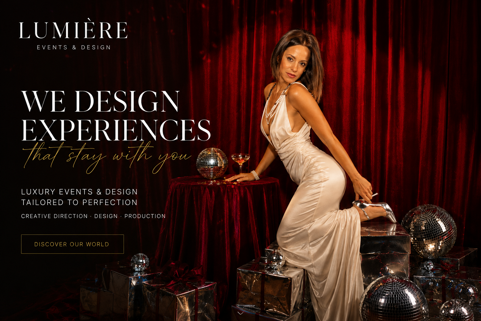 Lumière by Mata Canto — Where Vision Becomes Experience. Event Design · Entertainment · Luxury Concepts.